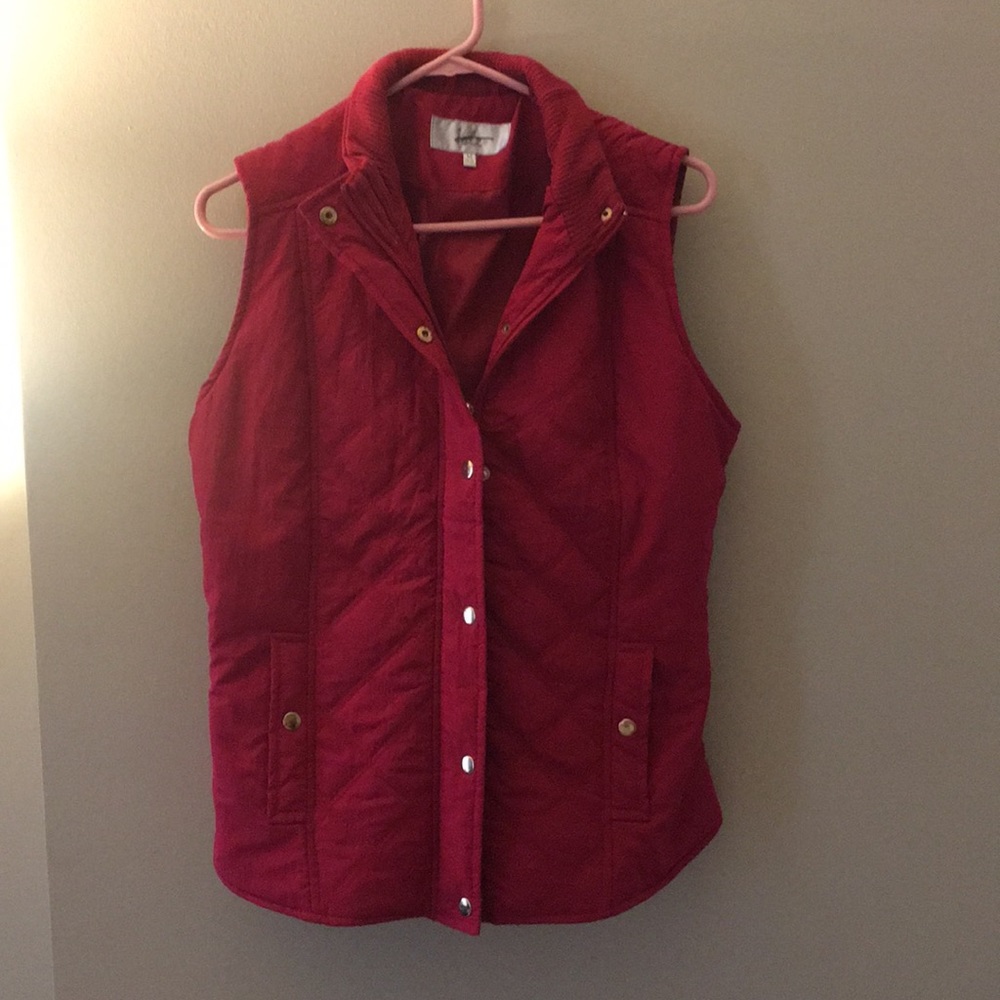 Red Vest with Gold Accents